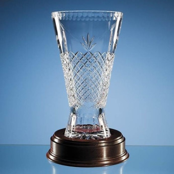 30cm Lead Crystal Panelled Trophy Vase 30cm Lead Crystal Panelled Trophy Vase