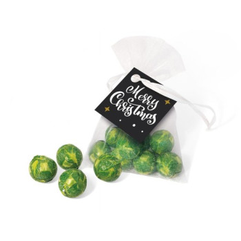 Organza Bag with Chocolate Sprouts Organza Bag with Chocolate Sprouts